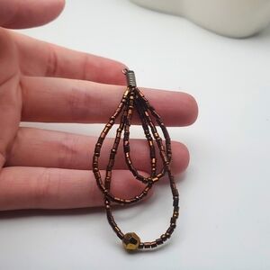 Scarlett copper seed beaded‎ eternity necklace pendant